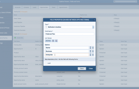 Field Properties Multiselect Checkbox