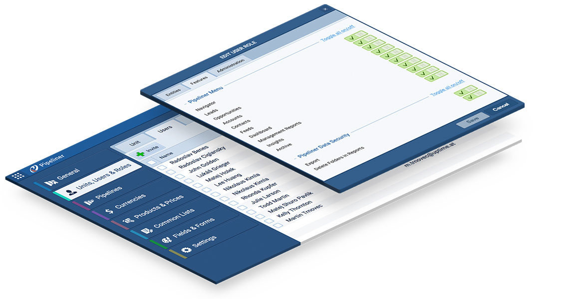 Adjust, tweak or update your version of Pipeliner CRM