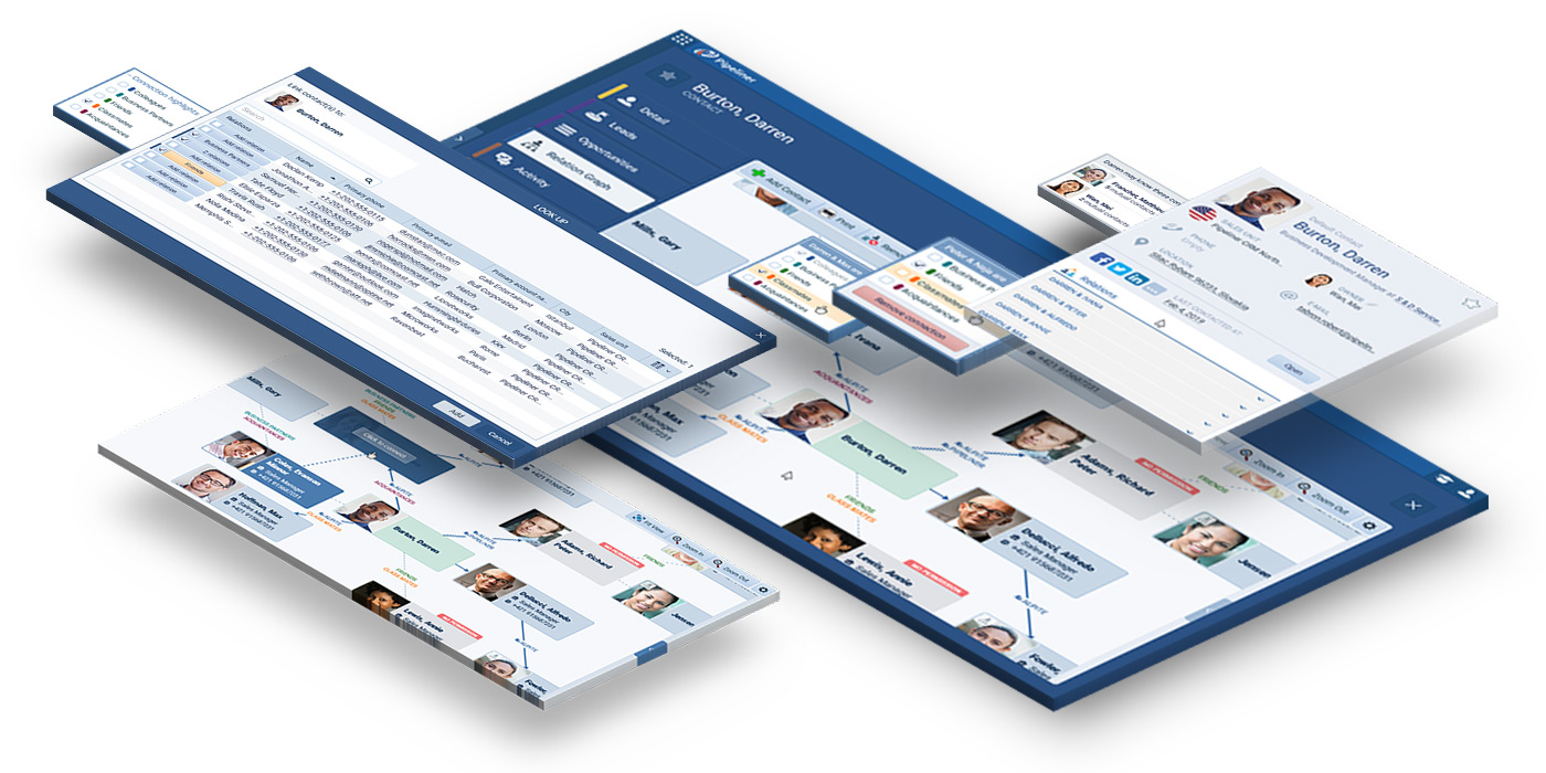 Pipeliner CRM contact relationship mapping feature