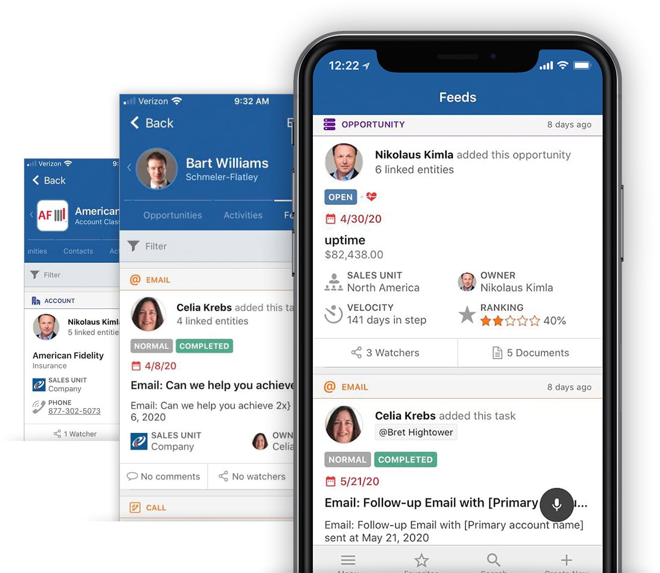 Mobile CRM App feed