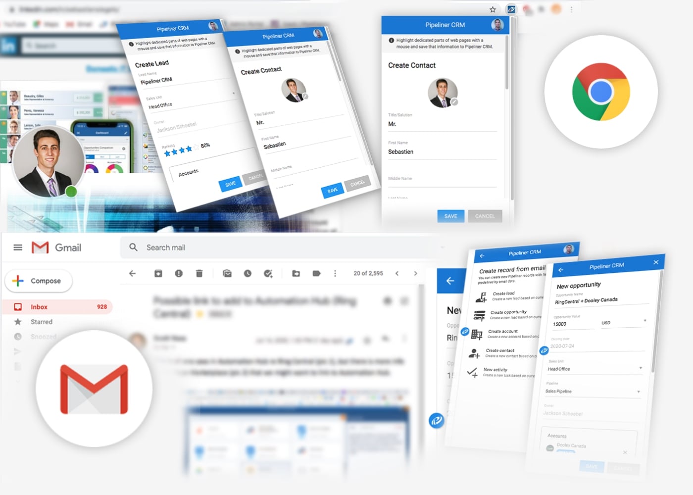 Google Chrome Extension integration with Pipeliner CRM