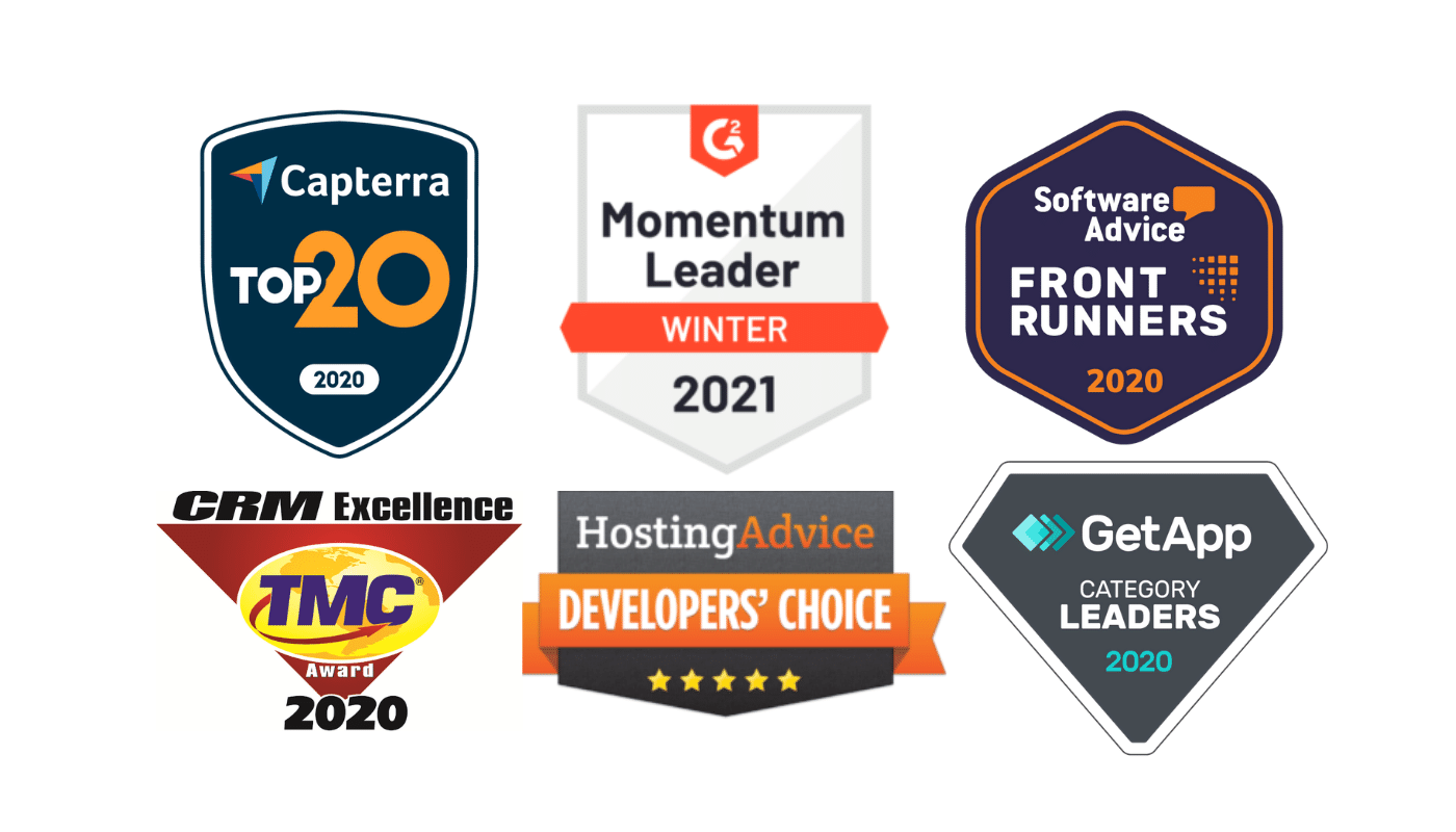 Badges Industry analysts and 3rd party review sites are continually recognizing & awarding Pipeliner CRM!