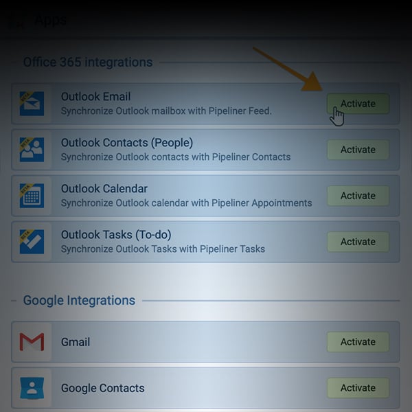 features thumbs Email Integration