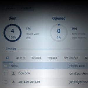 features thumbs Email tracking