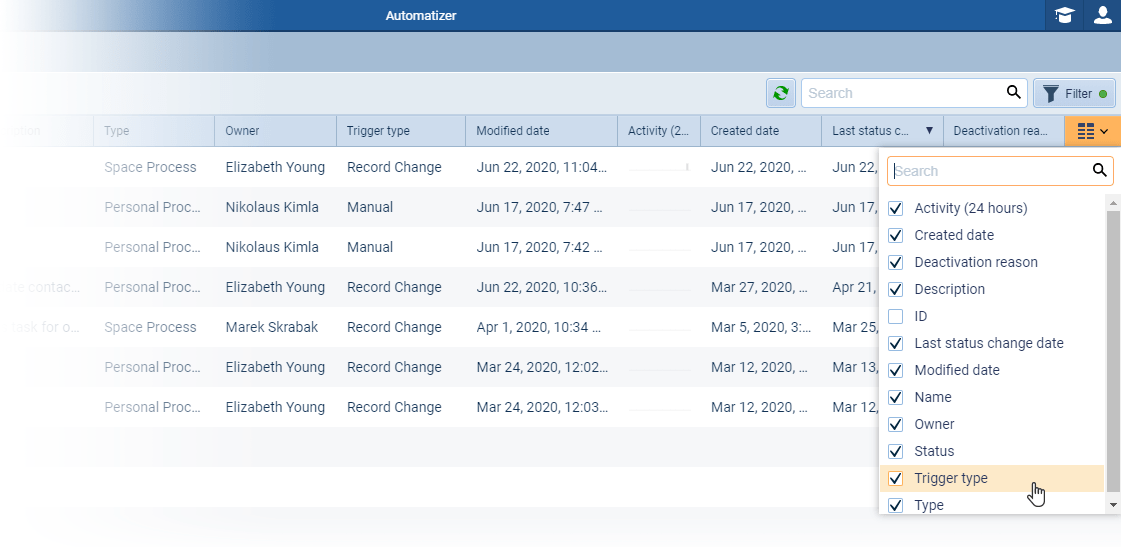 opportunities Trigger Type