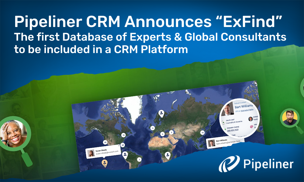 Pipeliner CRM Announces ExFind, the First Database of Experts and Global Consultants to be Included in a CRM Platform