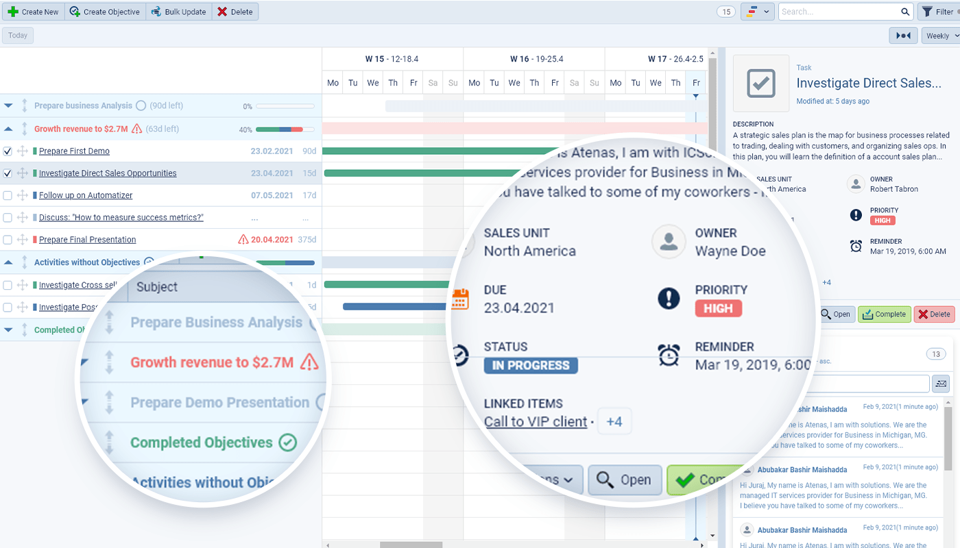 egrate project management with account management