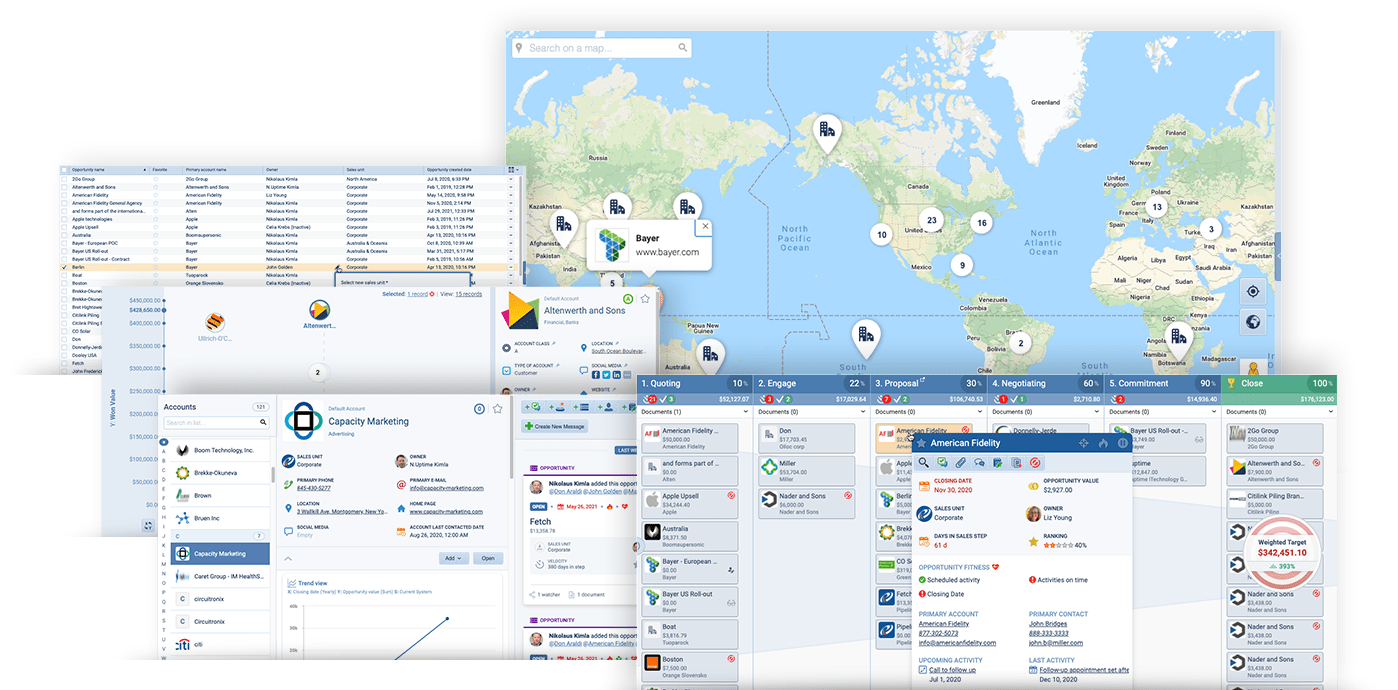 Pipeliner CRM software multiple views