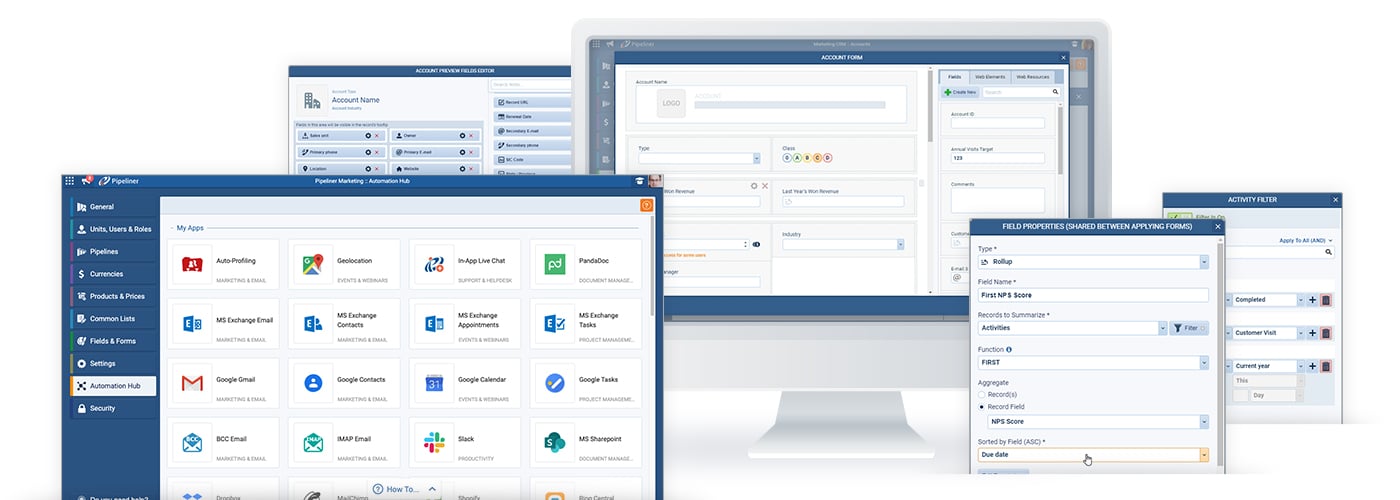 CRM backend administration, user-friendly and visual