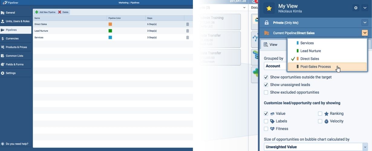 The Concept of Multiple Pipelines Within Pipeliner CRM