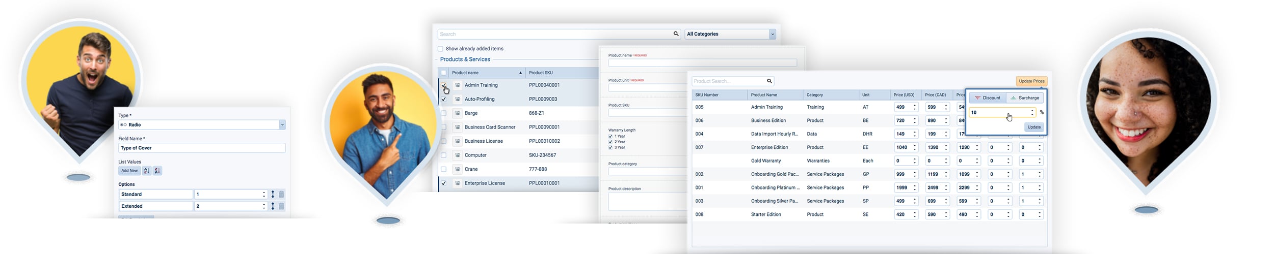 CRM price lists features