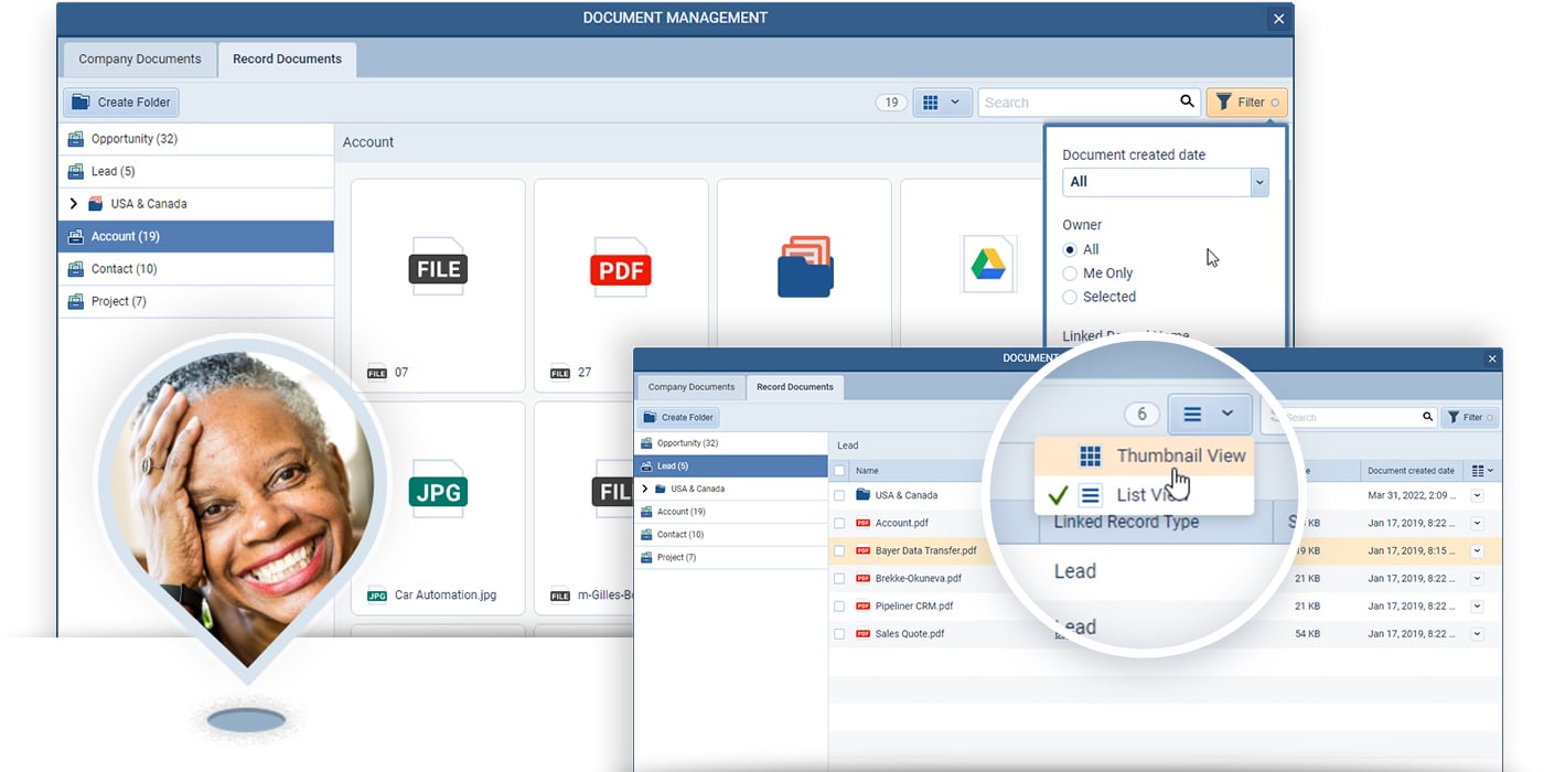 Pipeliner CRM Document Management