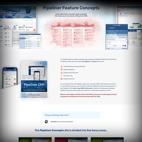Concepts and ideas that support the different features and functions of Pipeliner CRM