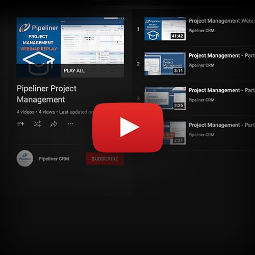 Pipeliner CRM Project Management feature