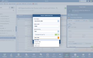 Sales CRM Pivot Tables features