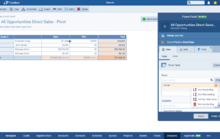 Sales Reports and charts