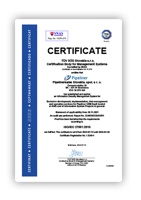 certificate ISO IEC 27001 1345