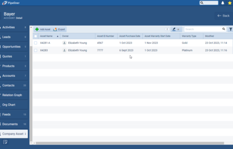 Custom entities reporting filtering