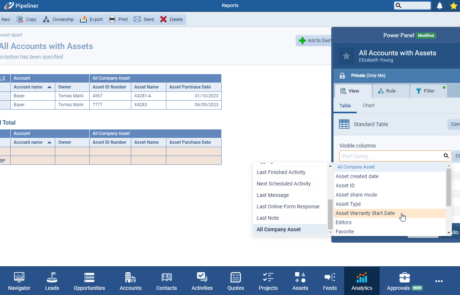 Custom Entities reporting filtering