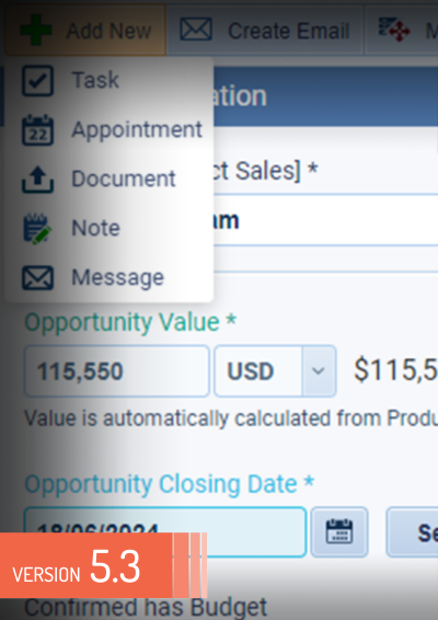 Release notes Version 5.3.0 Pipeliner CRM