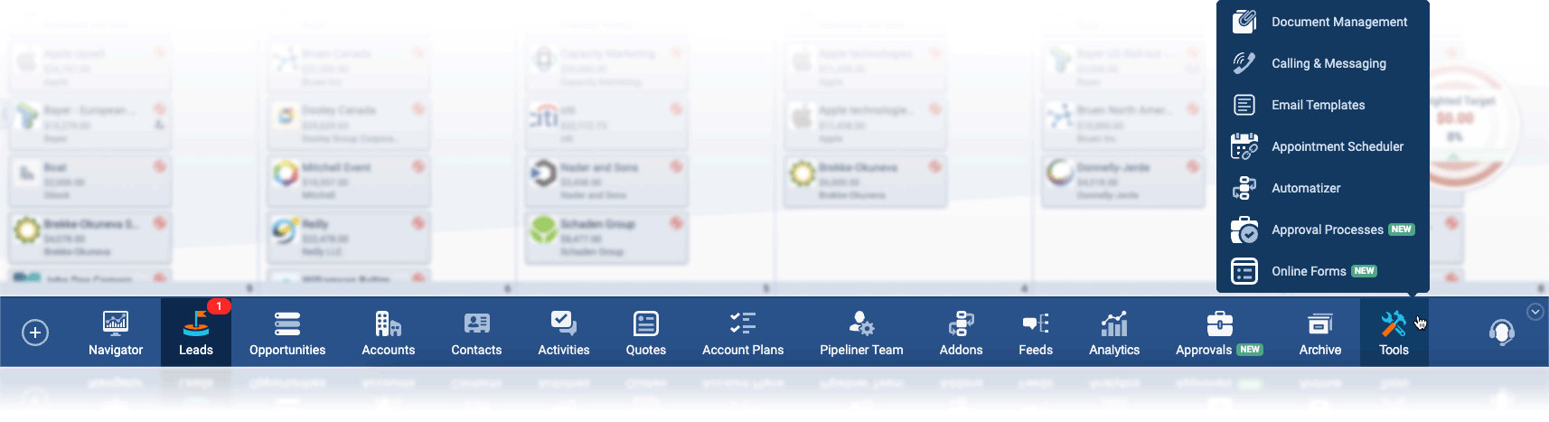 Pipeliner CRM, decide what you want to see and how you want it displayed!