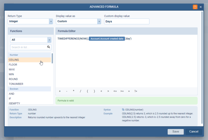 Users can define the return type when creating the field. Once this is set, the return type cannot be changed after the field is created.