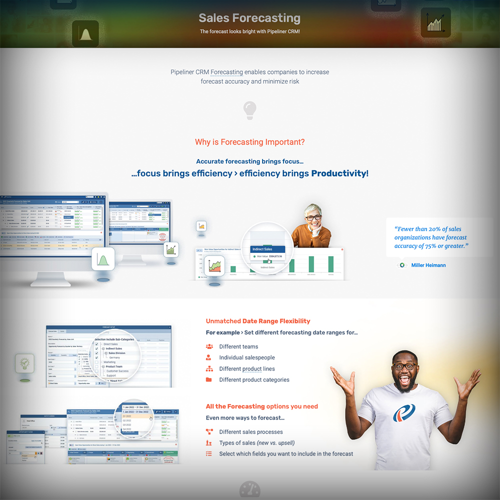 Forecasting › Stop Guessing. Start Growing. Gain Crystal-Clear Revenue Insight with Pipeliner CRM Forecasting.