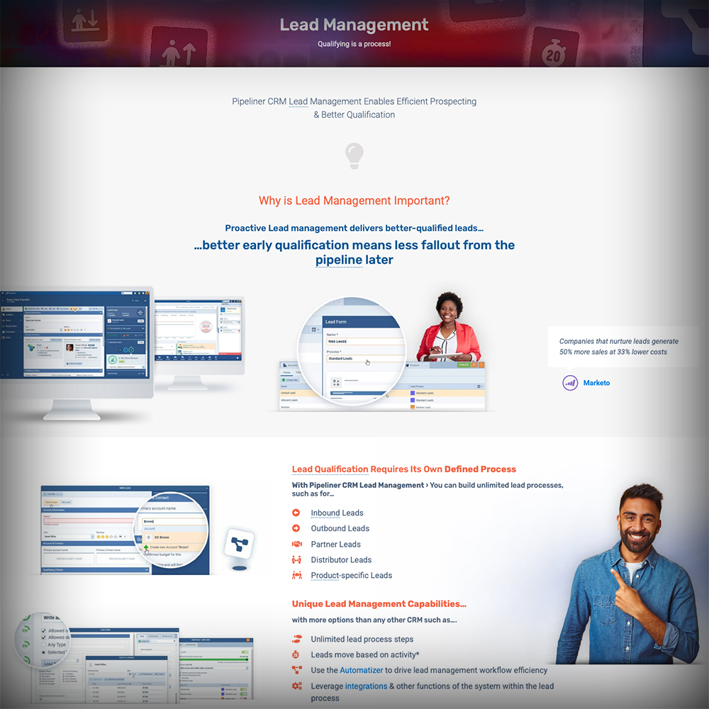 Lead Management › Stop Leads Slipping Away. Capture, Qualify & Convert Every Enquiry with Pipeliner CRM.