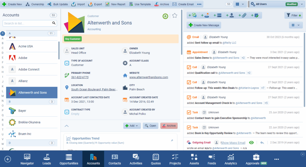 Custom merging of contacts and accounts