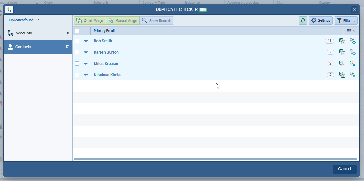 Duplicate checker example