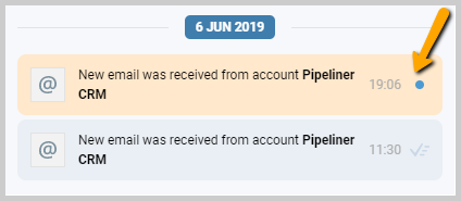 in-app email notification