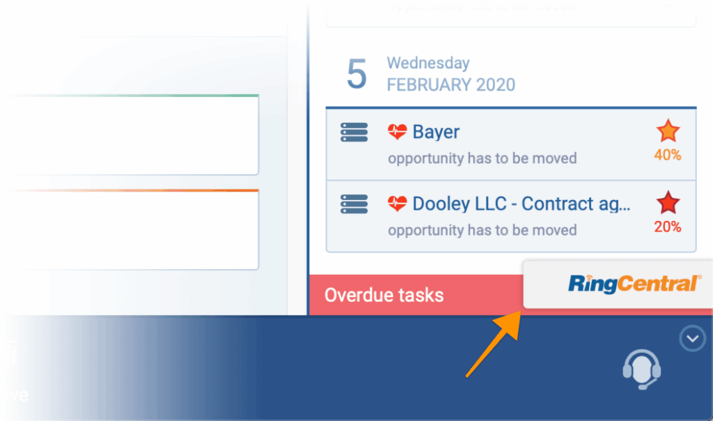 Use Ringcentral integration in Pipeliner CRM