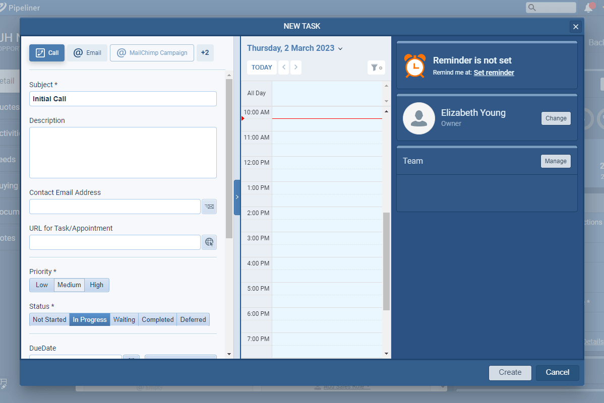 Using sales activities checklist for opportunities